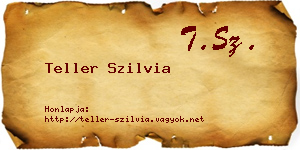 Teller Szilvia névjegykártya